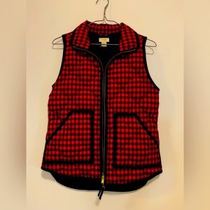 J Crew Factory Quilted Plaid Vest